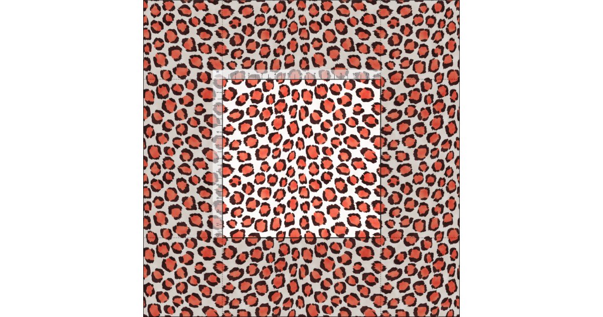 Chic bold coral cheetah print pattern fabric | Zazzle.com