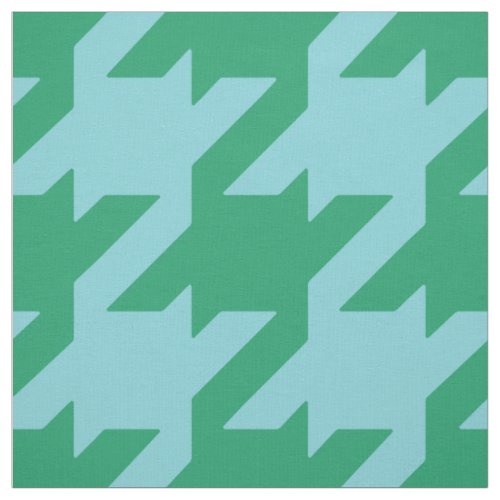 Chic bold green turquois houndstooth pattern fabric