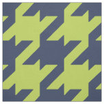 Chic bold nany and green houndstooth pattern fabric