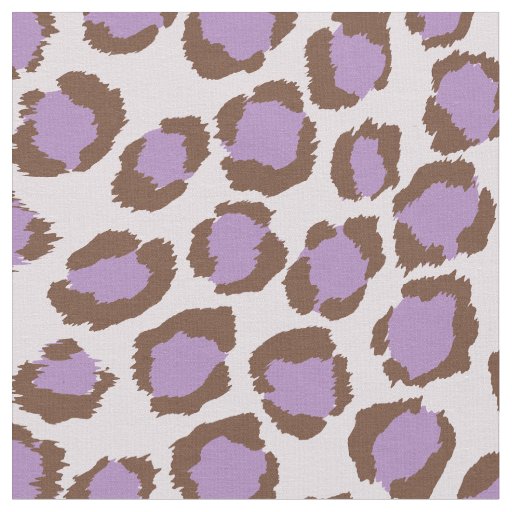 Chic bold purple brown white cheetah print pattern fabric