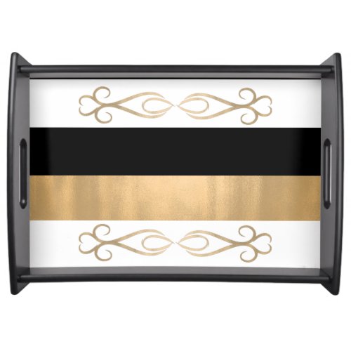 Chic Bold Stripes Serving Tray
