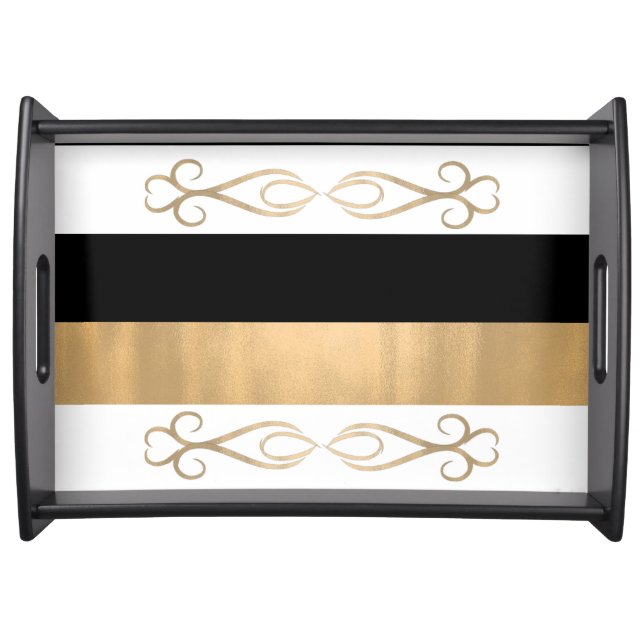 Chic Bold Stripes Serving Tray (Front)