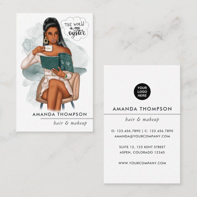 Chic Boss Woman Business Card (Front/Back)