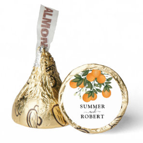 Chic Botanical Citrus Orange Orchard Wedding Hershey®'s Kisses®