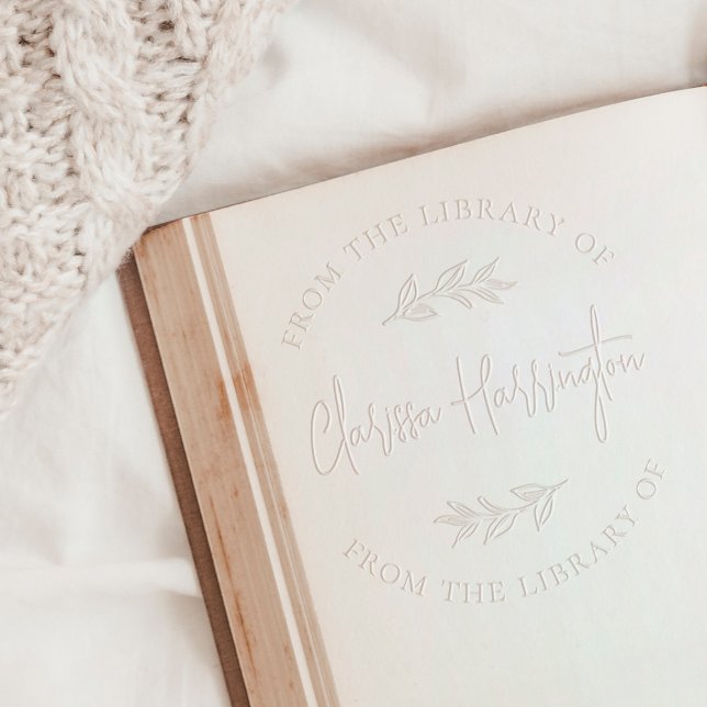 Chic Botanical Leaves Custom From The Library Of Embosser (Creator Uploaded)