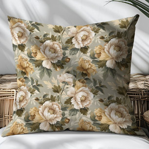 Chic Botanical Pillow Sage Green Anniversary Gift