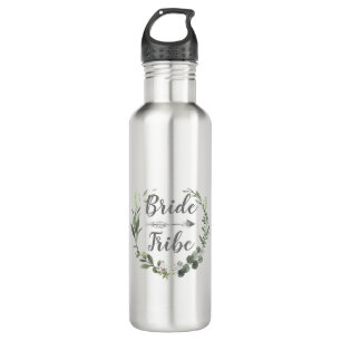 Chic Botanical Watercolor Boho Bride Tribe  Stainless Steel Water Bottle