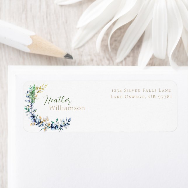 Chic Botanical Wreath Label (Insitu)