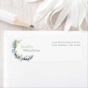 Chic Botanical Wreath Label