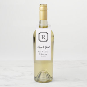 CHIC BOTTLE HANGER_THANK YOU MONOGRAM AND NAME HANGER TAG