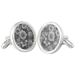 Chic Bouquet of Flowers Cufflinks