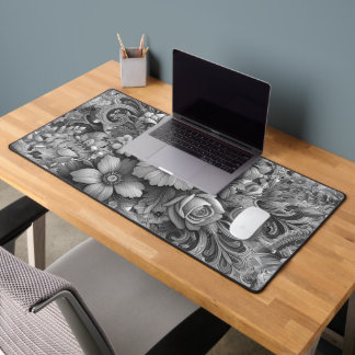 Chic Bouquet of Flowers Desk Mat