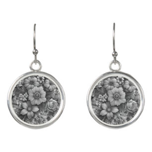 Chic Bouquet of Flowers Earrings
