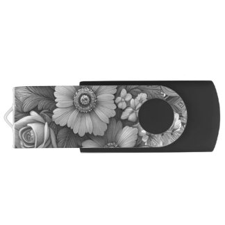 Chic Bouquet of Flowers Flash Drive