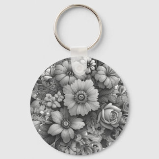 Chic Bouquet of Flowers Keychain