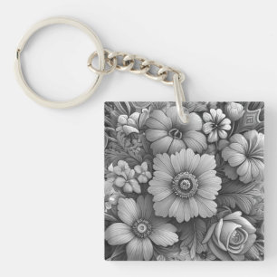 Chic Bouquet of Flowers Keychain
