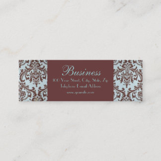 Chic Boutique Blue Fabric Skinny Business Card 1