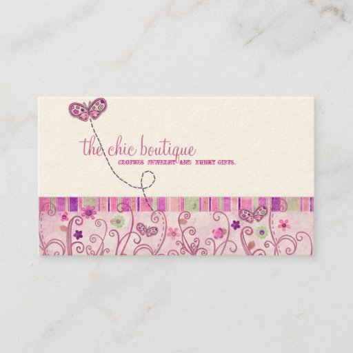 Customizable Chic Boutique Business Cards