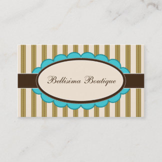 Chic Boutique Designer Business Cards: aqua Business Card