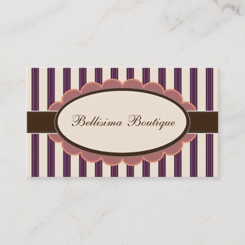 Chic Boutique Designer Business Cards: purple