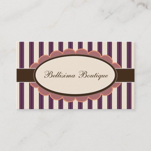 Customizable Chic Boutique Designer Business Cards: purple