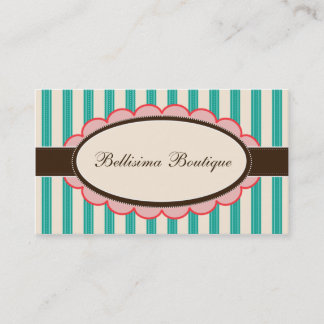 Chic Boutique Designer Business Cards: Teal Business Card