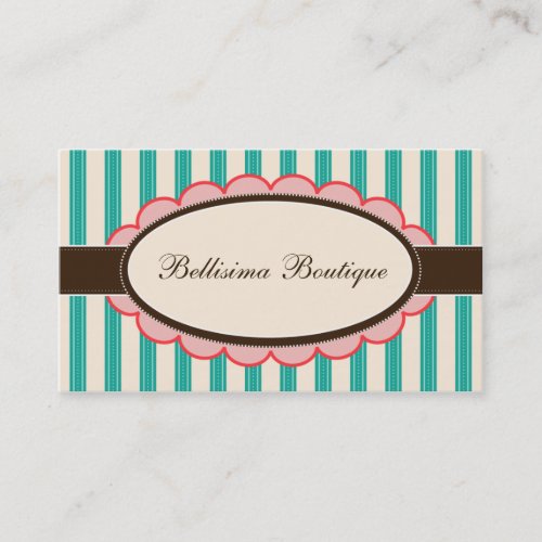 Chic Boutique Designer Business Cards: Teal