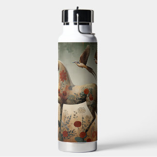  "chic boutique Equestrian Floral Horse"  Water Bottle
