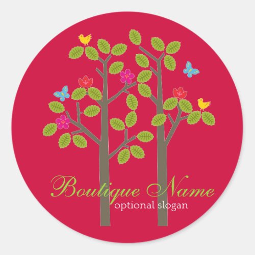 Chic Boutique Red BUSINESS OCCASION GIFT STICKER