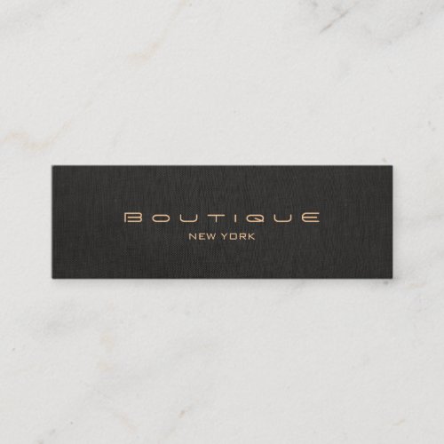 Chic Boutique Faux Black Linen Business Card