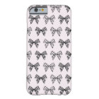 Chic Bow Pattern in Pastel Pink iPhone 6 Case