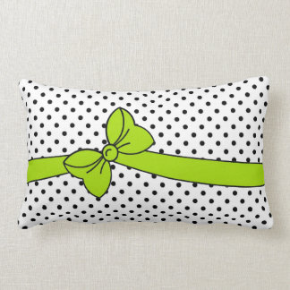 chic bow pillow-dots lumbar pillow