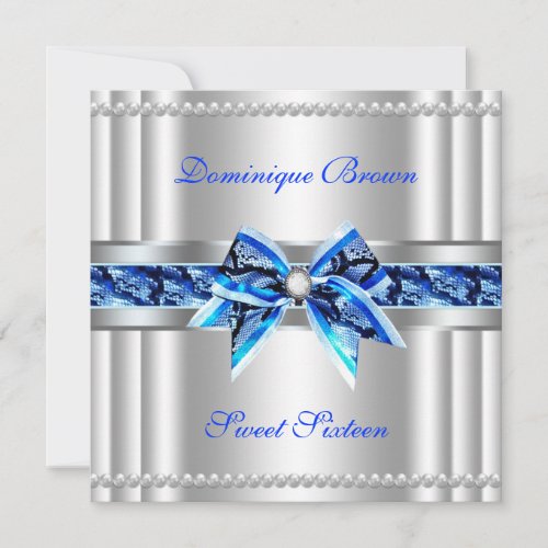 Chic Bowed Silver Invite