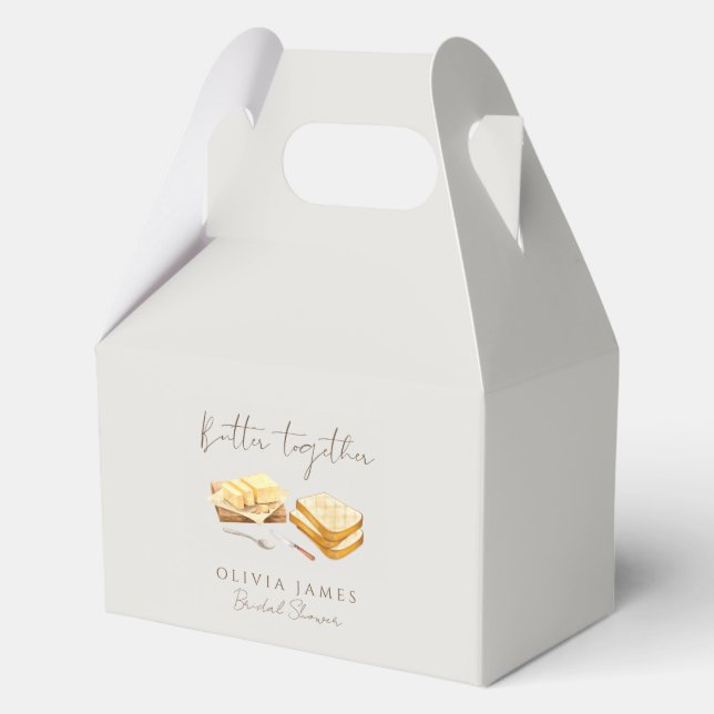Chic Bread and Butter bridal shower Favor Boxes (Front)