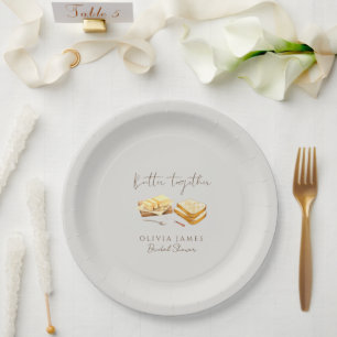 Chic Bread and Butter bridal shower Paper Plates