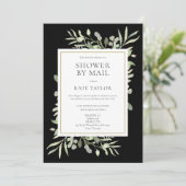 Chic Bridal Shower By Mail Greenery Leaves Invitation (Standing Front)