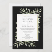 Chic Bridal Shower By Mail Greenery Leaves Invitation (Front)