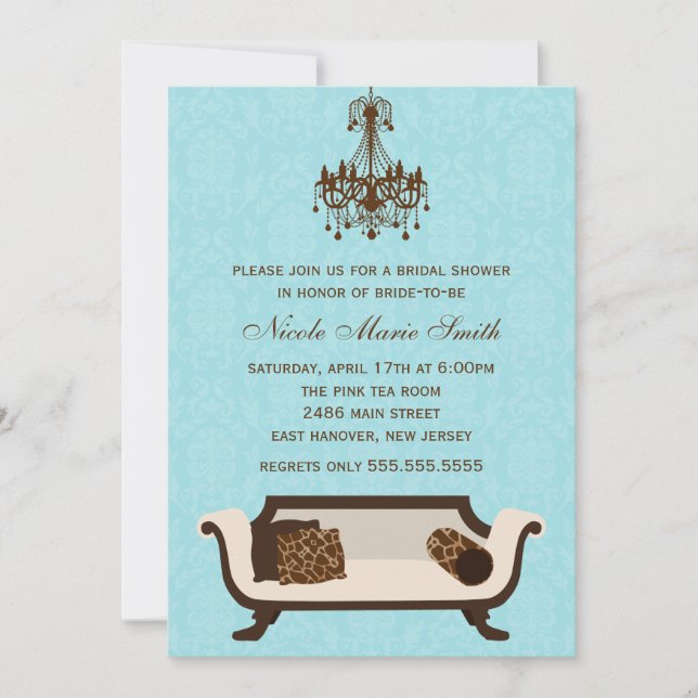 Chic Bridal Shower Invitation (Front)