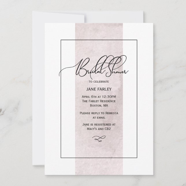 Chic Bridal Shower Invite (Front)