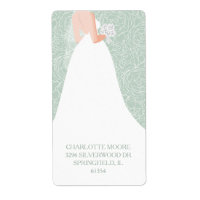 Chic Bridal Shower Pale Green Return Address
