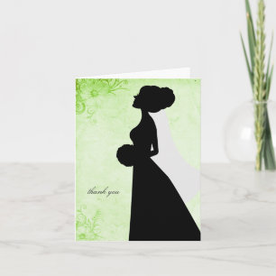 Chic Bridal Silhouette Thank You Notes