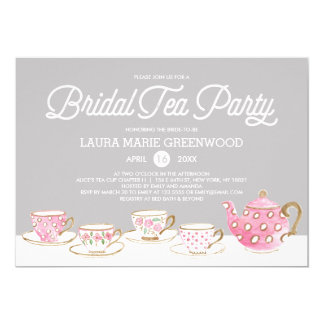 tea party bridal shower invites