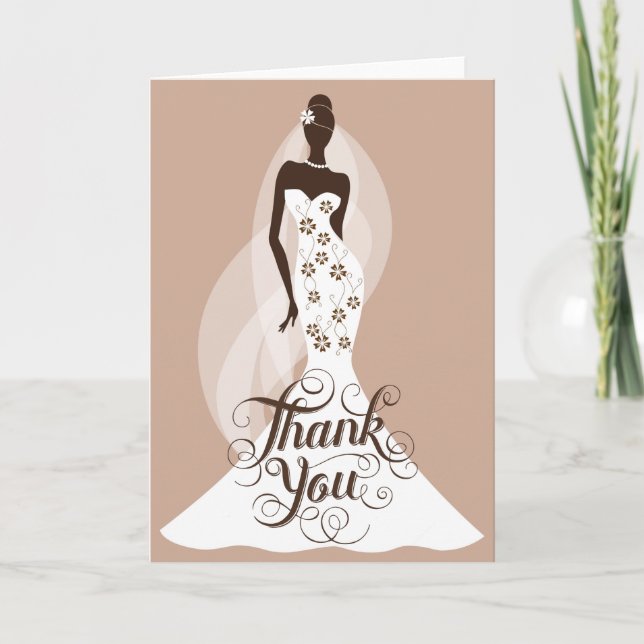 Chic Bridal Thank You Card (Front)