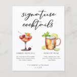 Chic Bride Groom Signature Cocktails Wedding Menu