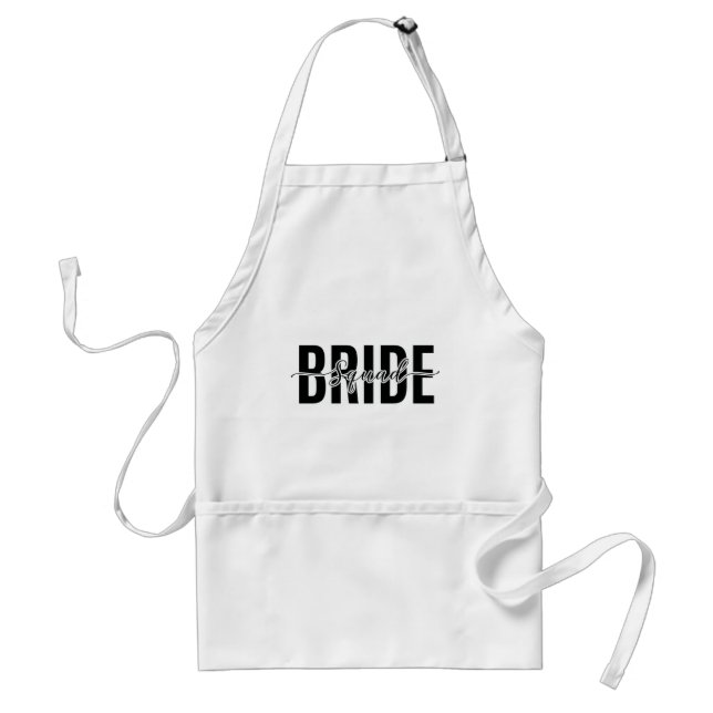 Chic Bride Squad Bachelorette Adult Apron (Front)
