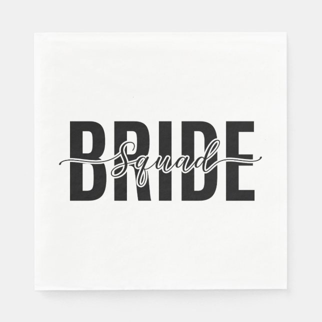 Chic Bride Squad Bachelorette Napkins (Front)