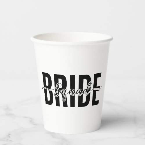 Chic Bride Squad Bachelorette Paper Cups