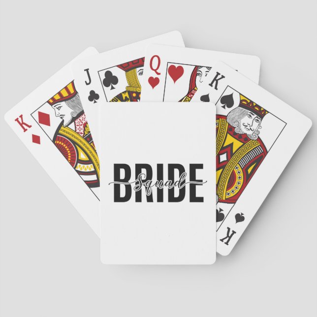 Chic Bride Squad Bachelorette Poker Cards (Back)