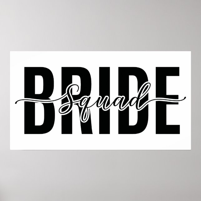 Chic Bride Squad Bachelorette Poster (Front)
