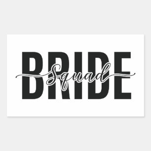 Chic Bride Squad Bachelorette Rectangular Sticker